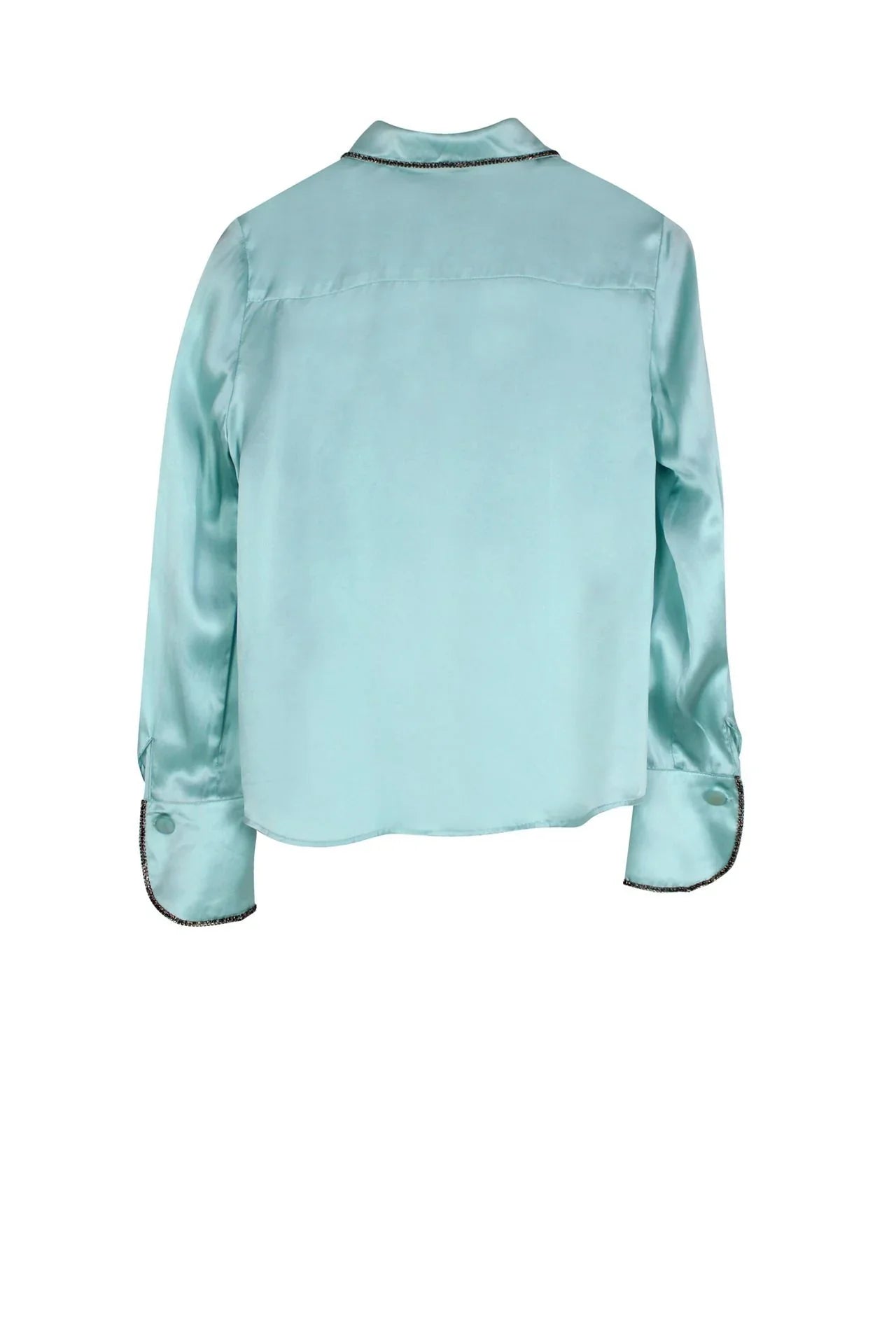 Designer Button Down Shirt In Aqua