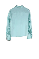 Designer Button Down Shirt In Aqua