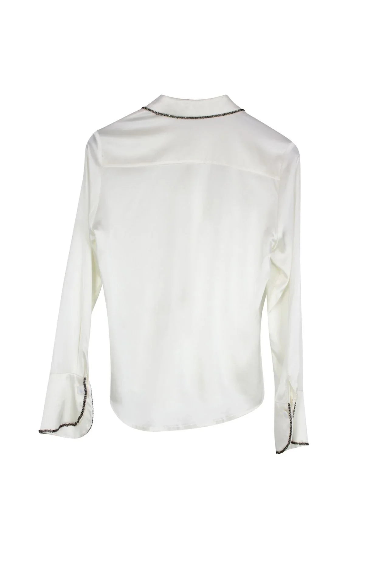 Designer Button Down Shirt In White