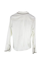 Designer Button Down Shirt In White