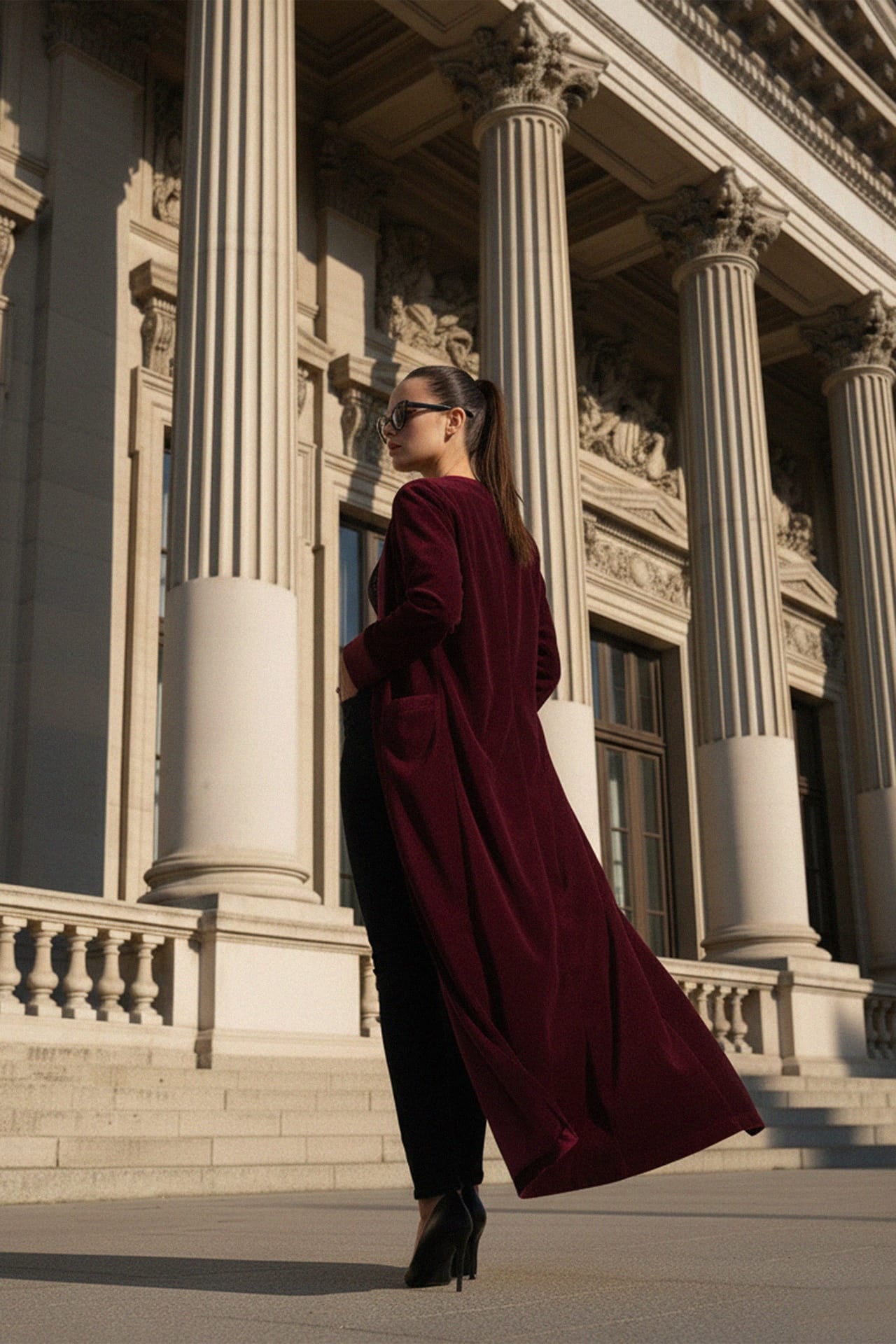 Chic Long Duster Coat – Minimalist Layering Essential