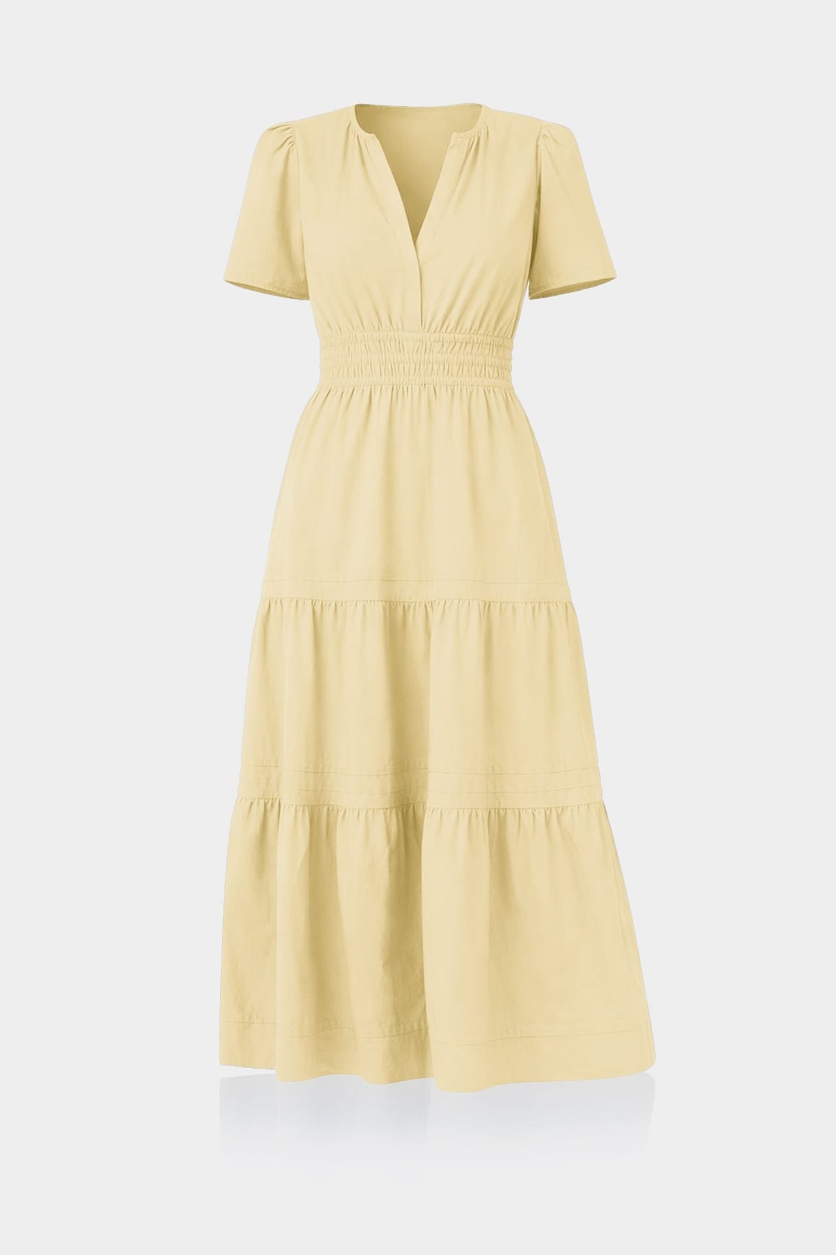 Champagne Cotton Workwear Dress for Women – Cotton Midi Dress