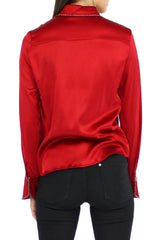 Designer Button Down Shirt In Red
