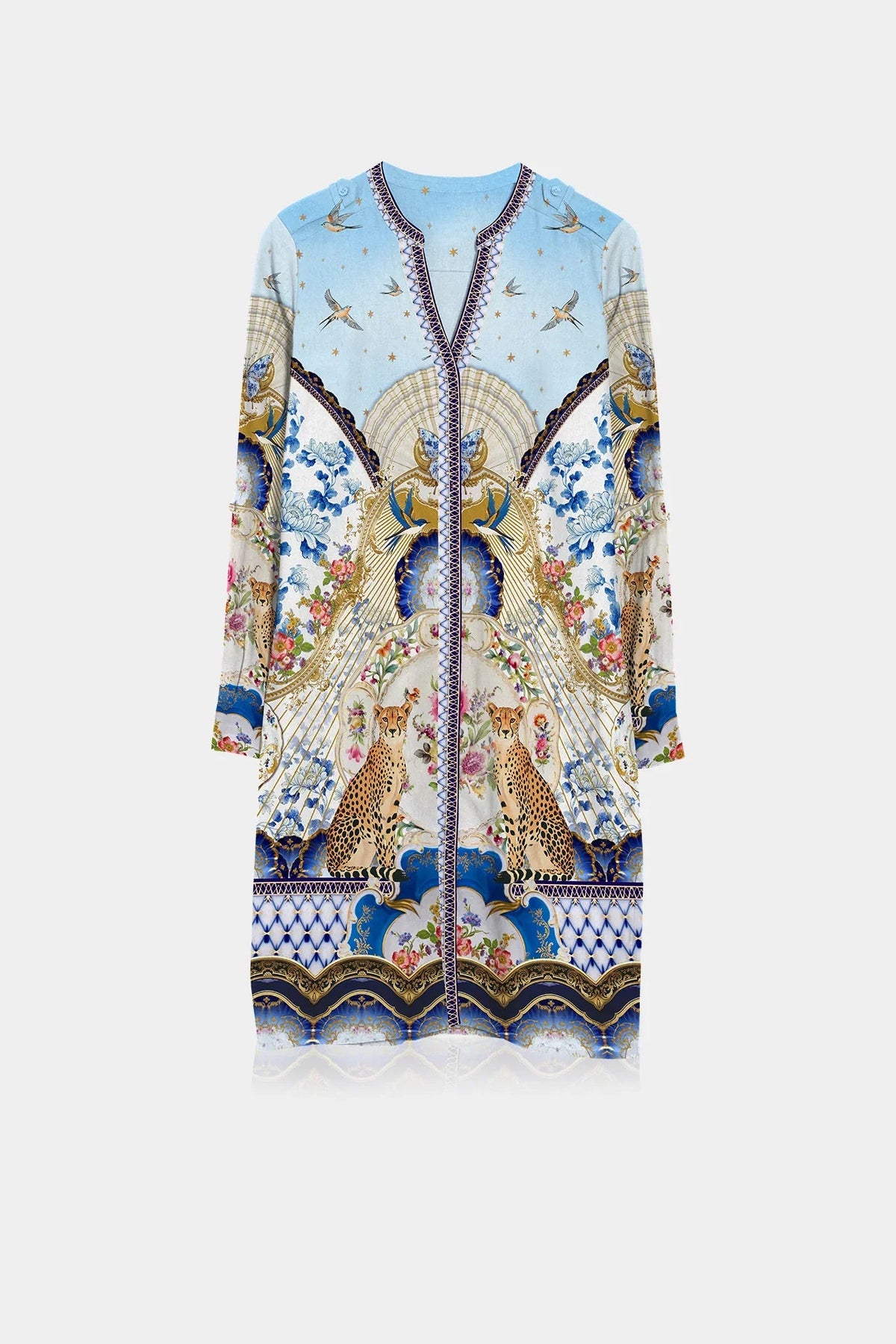 Blue Modest Midi Dresses