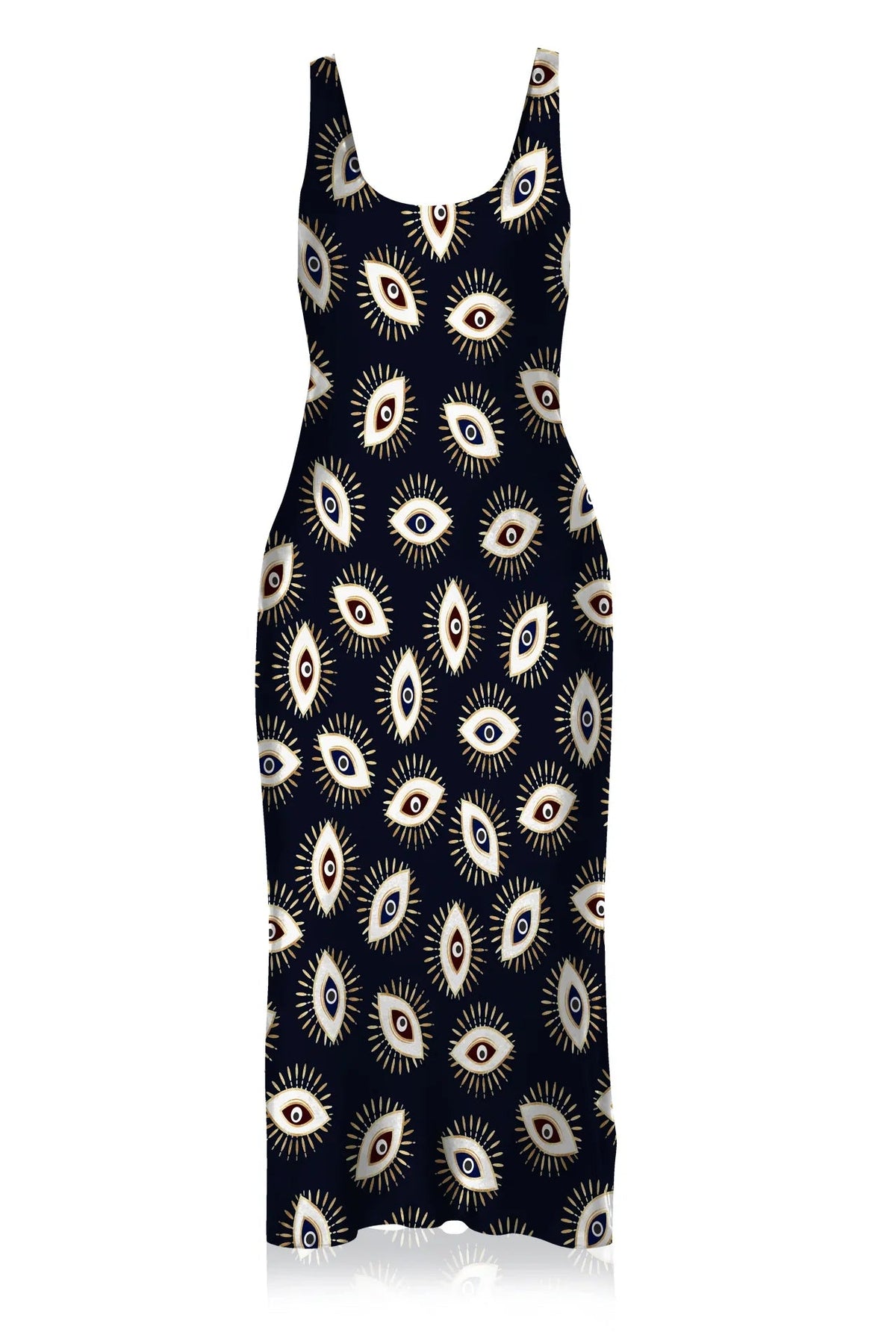 Designer Black Midi Dress
