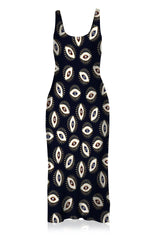 Designer Black Midi Dress