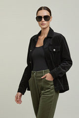 Corduroy Button Down Shirt Top for Women