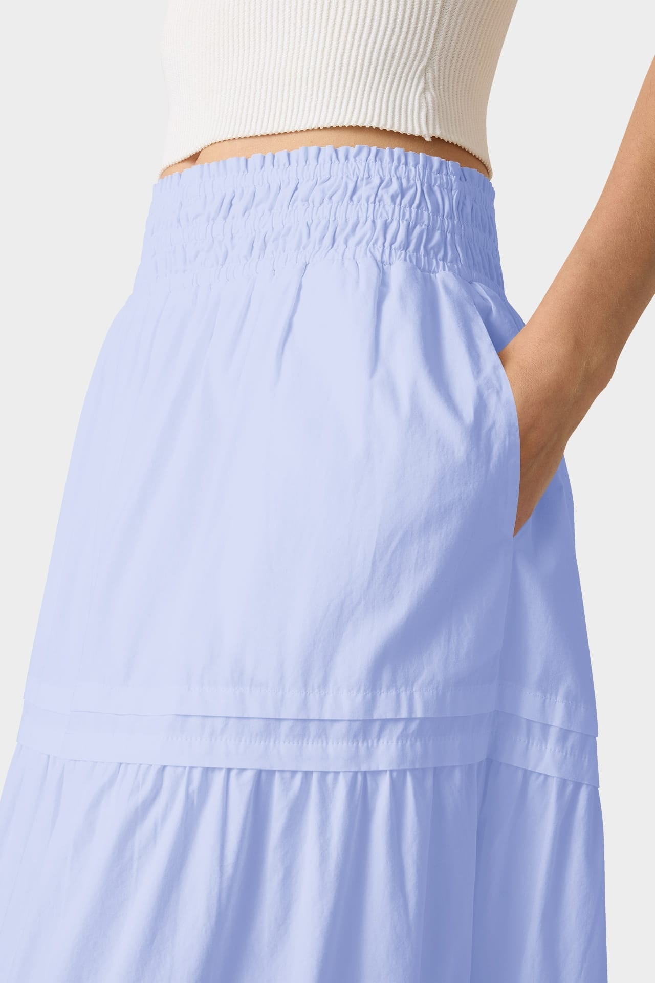 Premium Cotton Tiered Maxi Skirt – Resort Wear Maxi Skirt