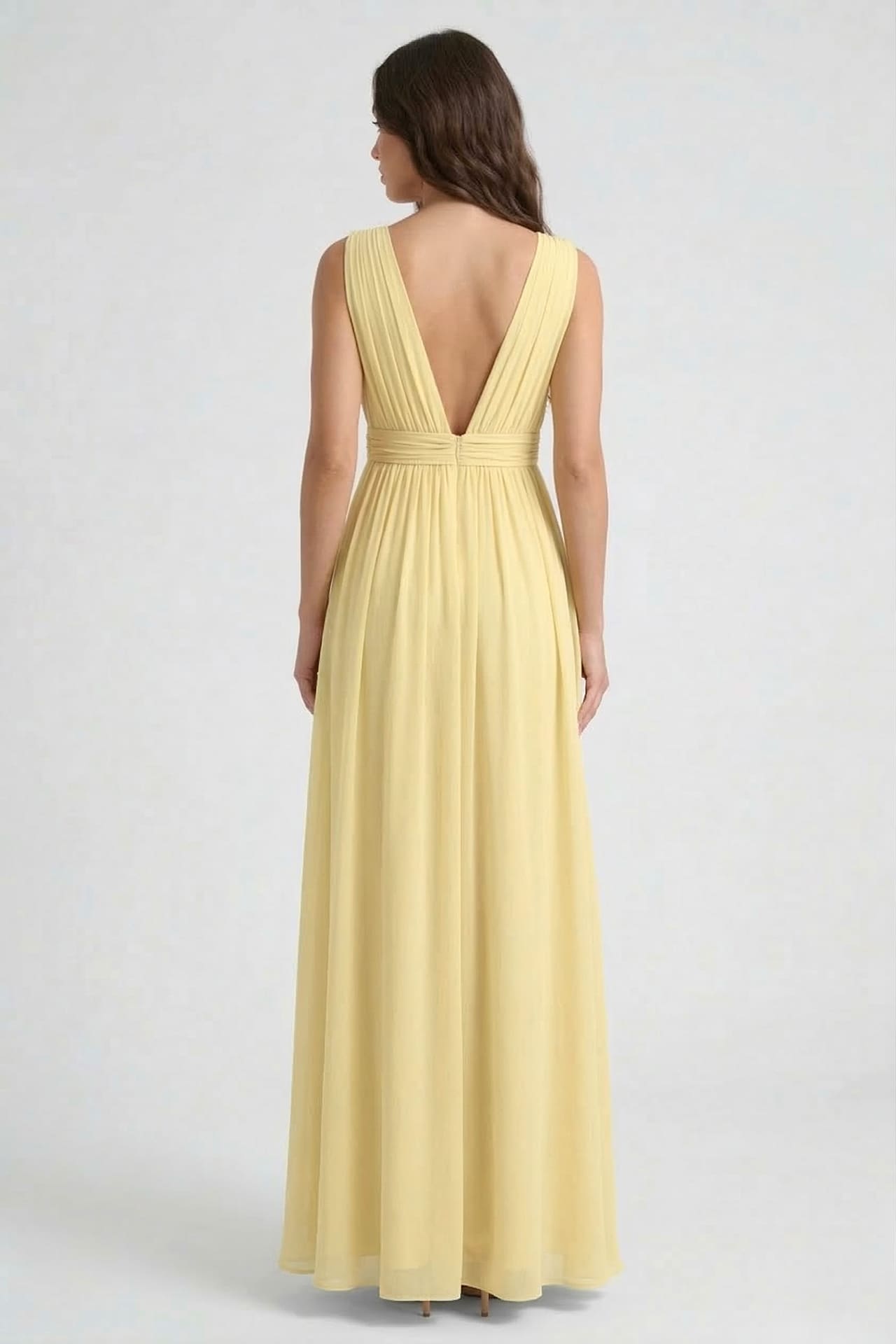 Butter Yellow Heaven Lightweight Chiffon Maxi Dress by Shahsi