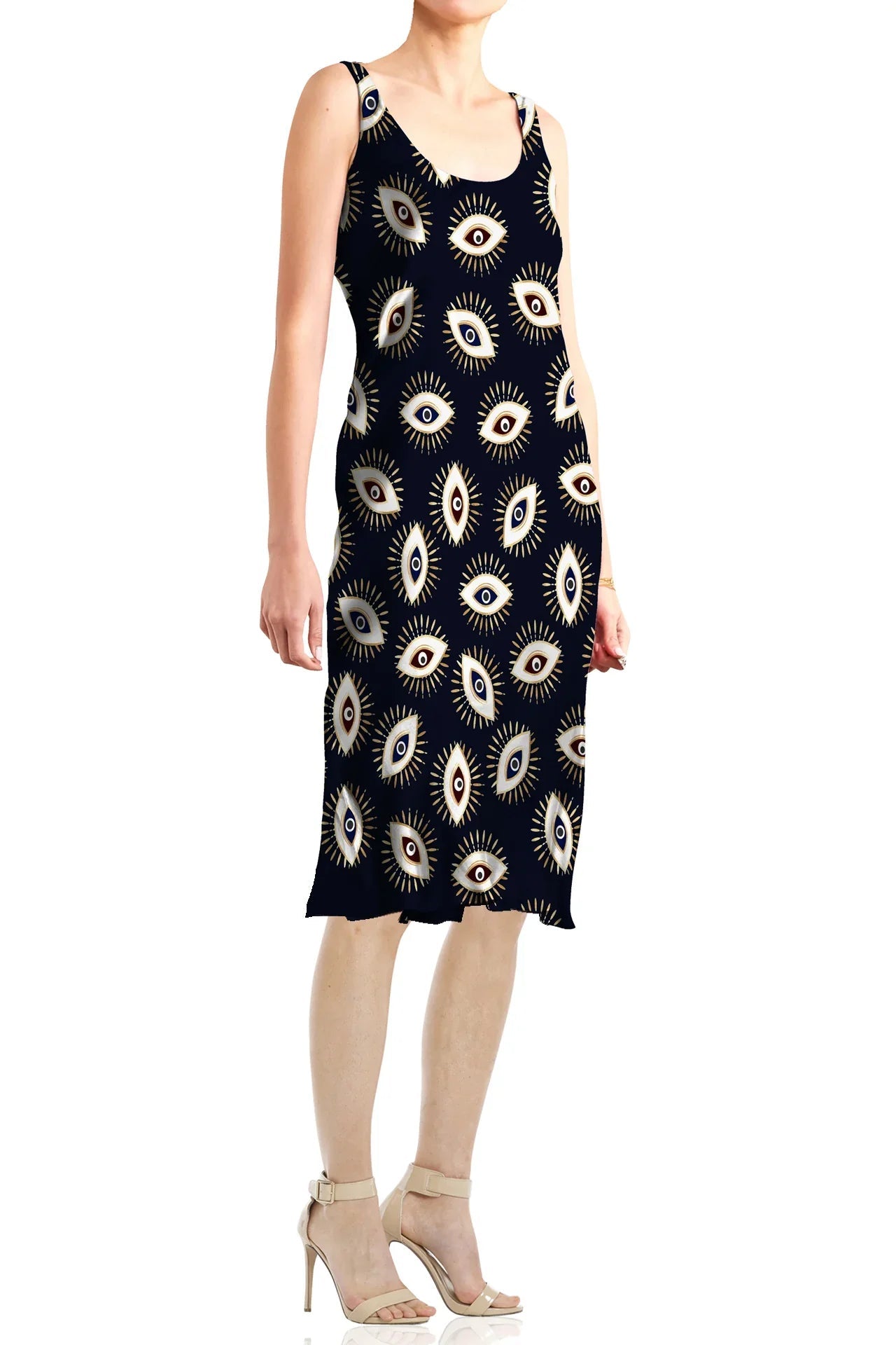 Designer Black Midi Dress