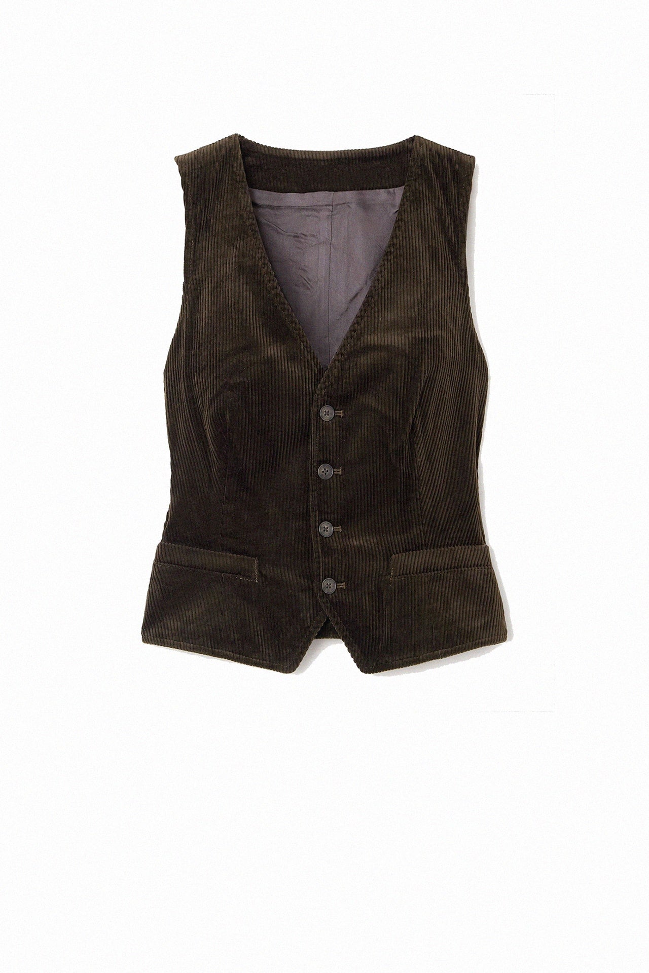 Corduroy Sleeveless Vest for Women