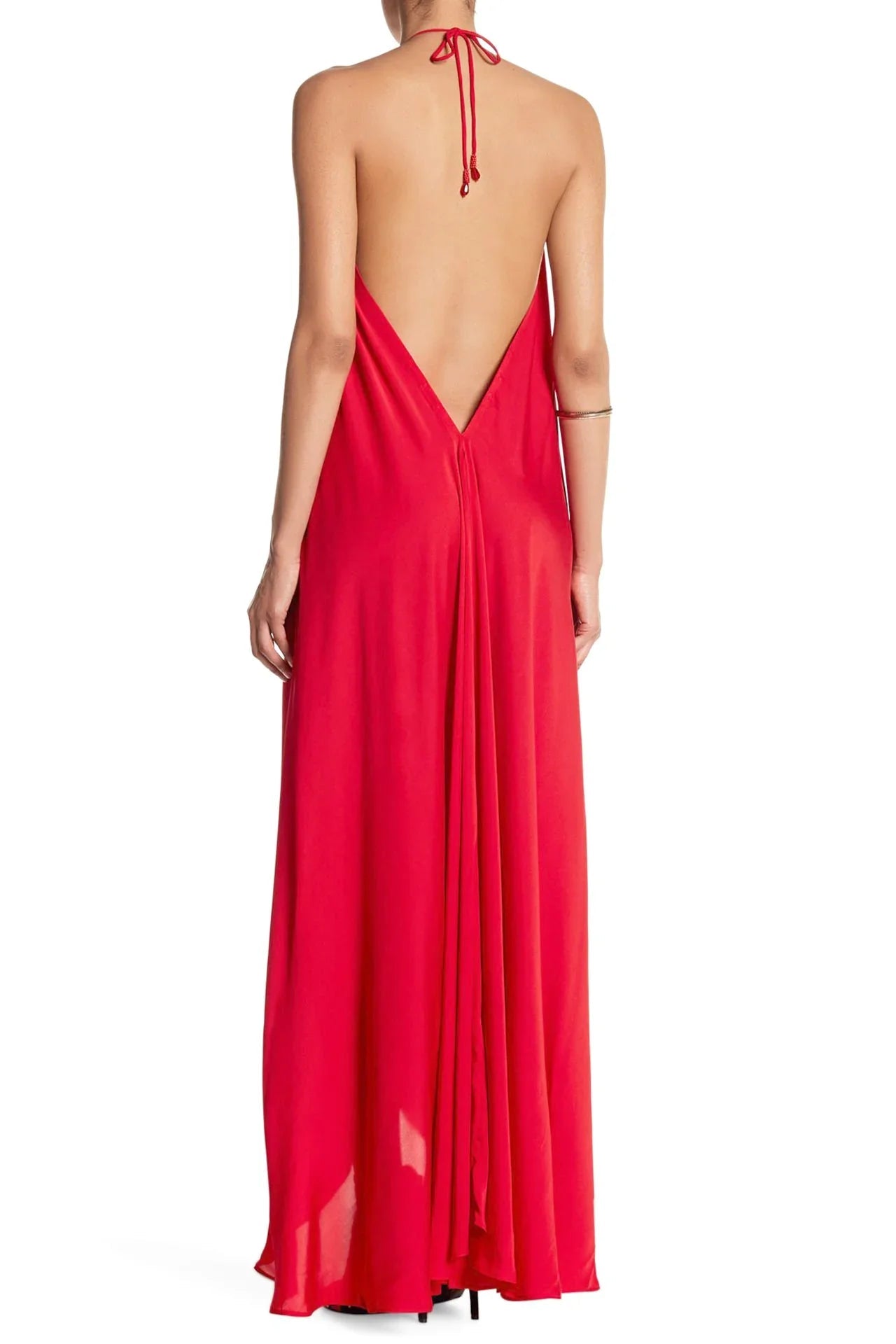 Crimson Red Maxi Scarf Dress