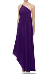 Deep Plum Maxi Scarf Dress