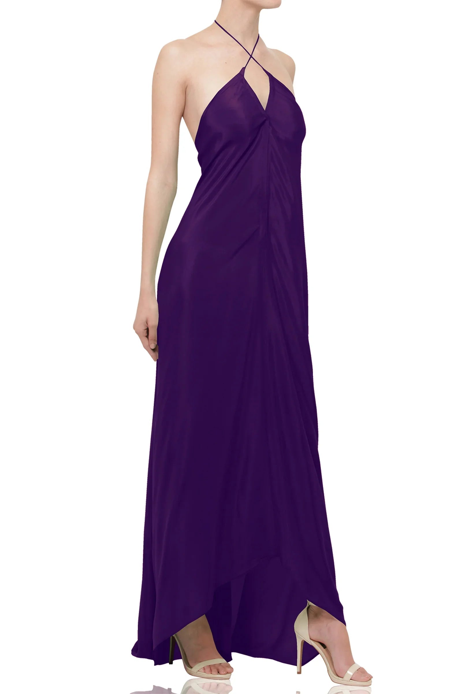 Deep Plum Maxi Scarf Dress