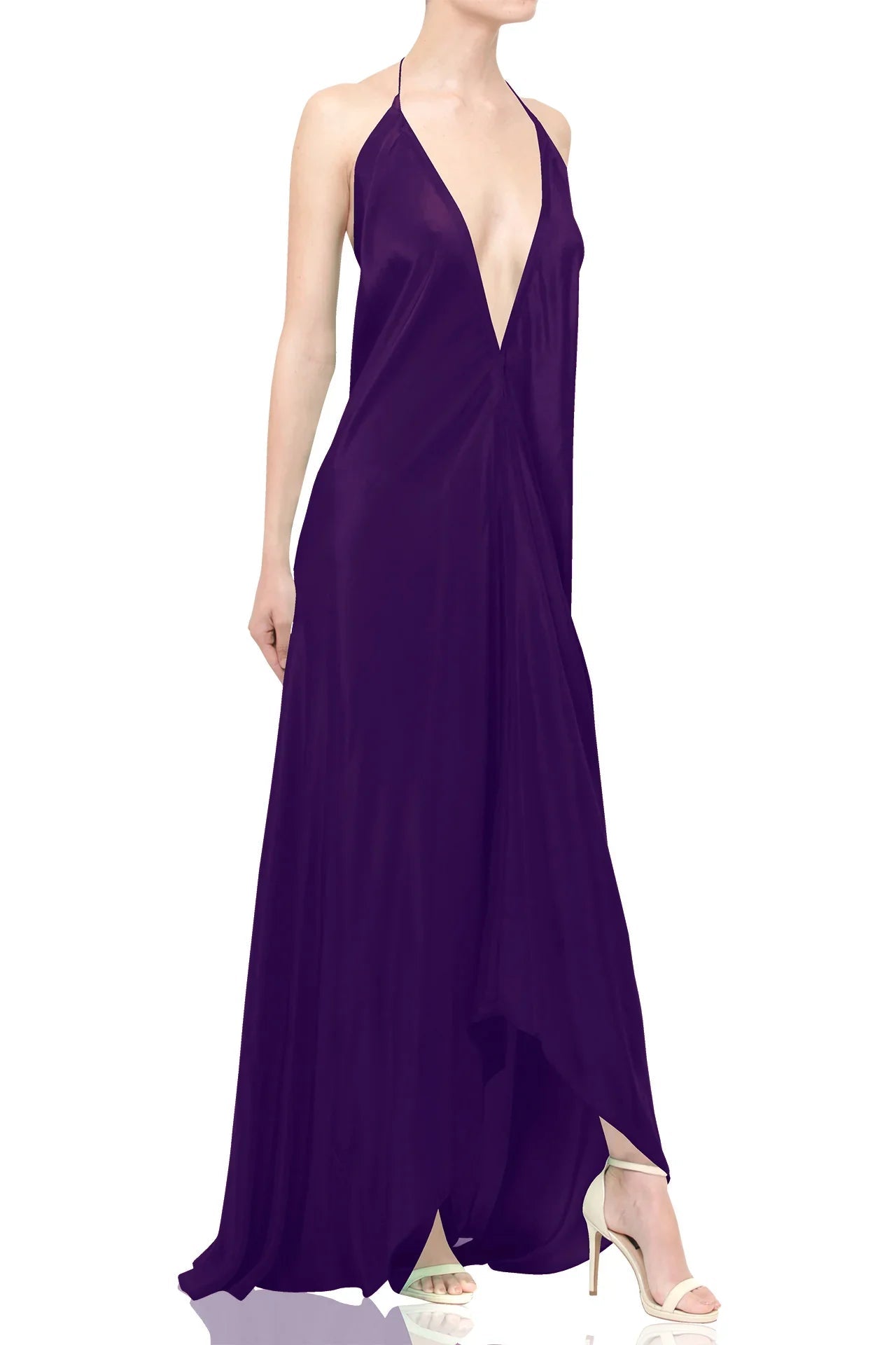 Deep Plum Maxi Scarf Dress