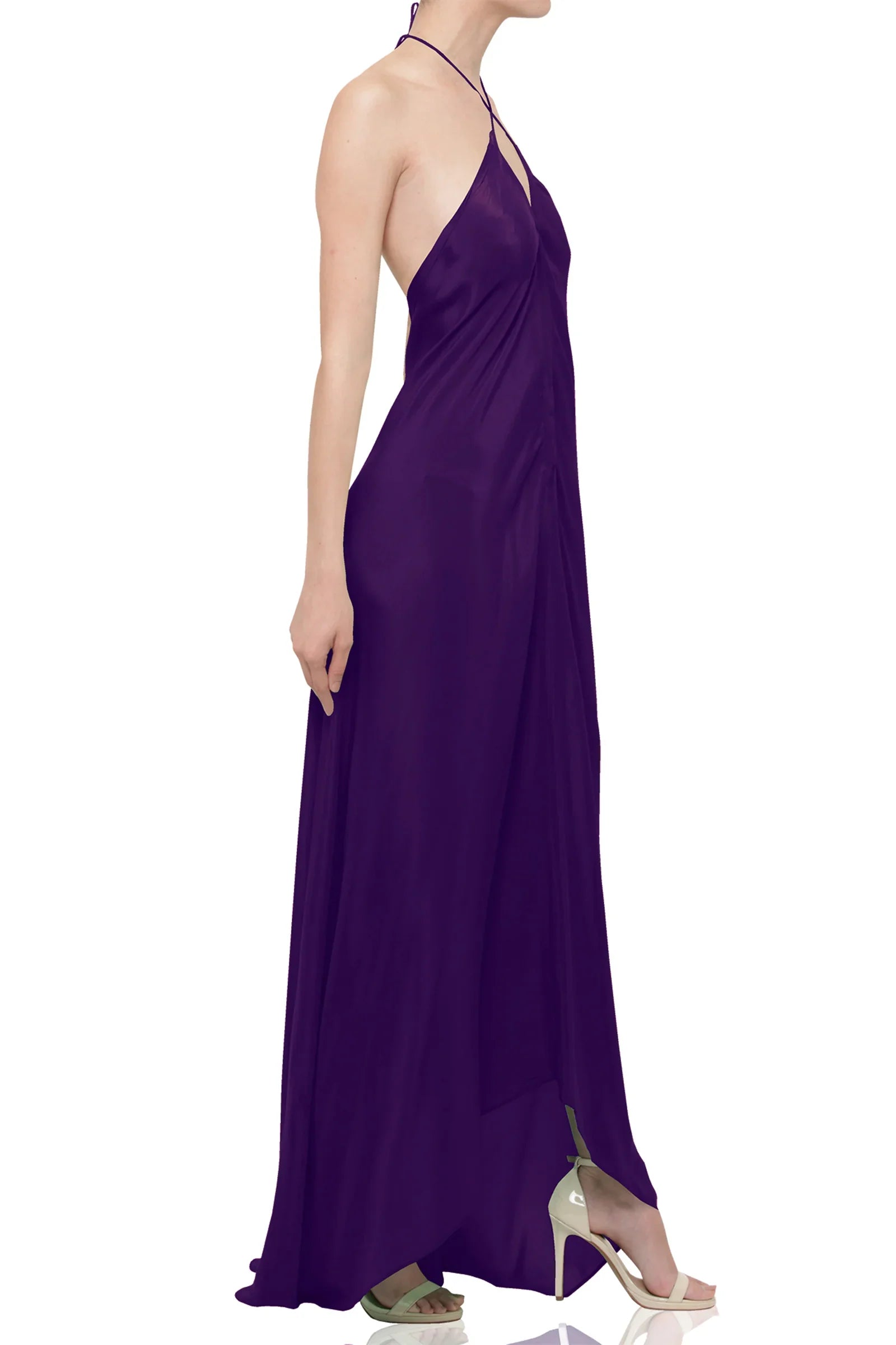 Deep Plum Maxi Scarf Dress