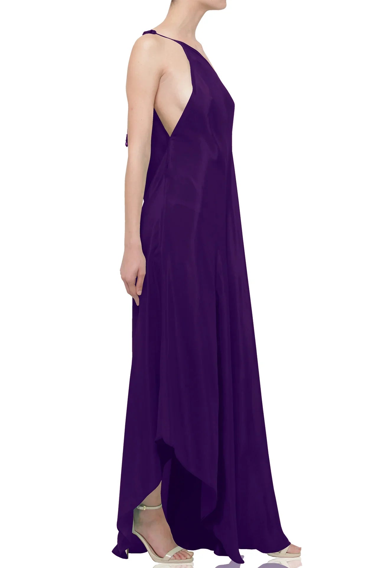 Deep Plum Maxi Scarf Dress