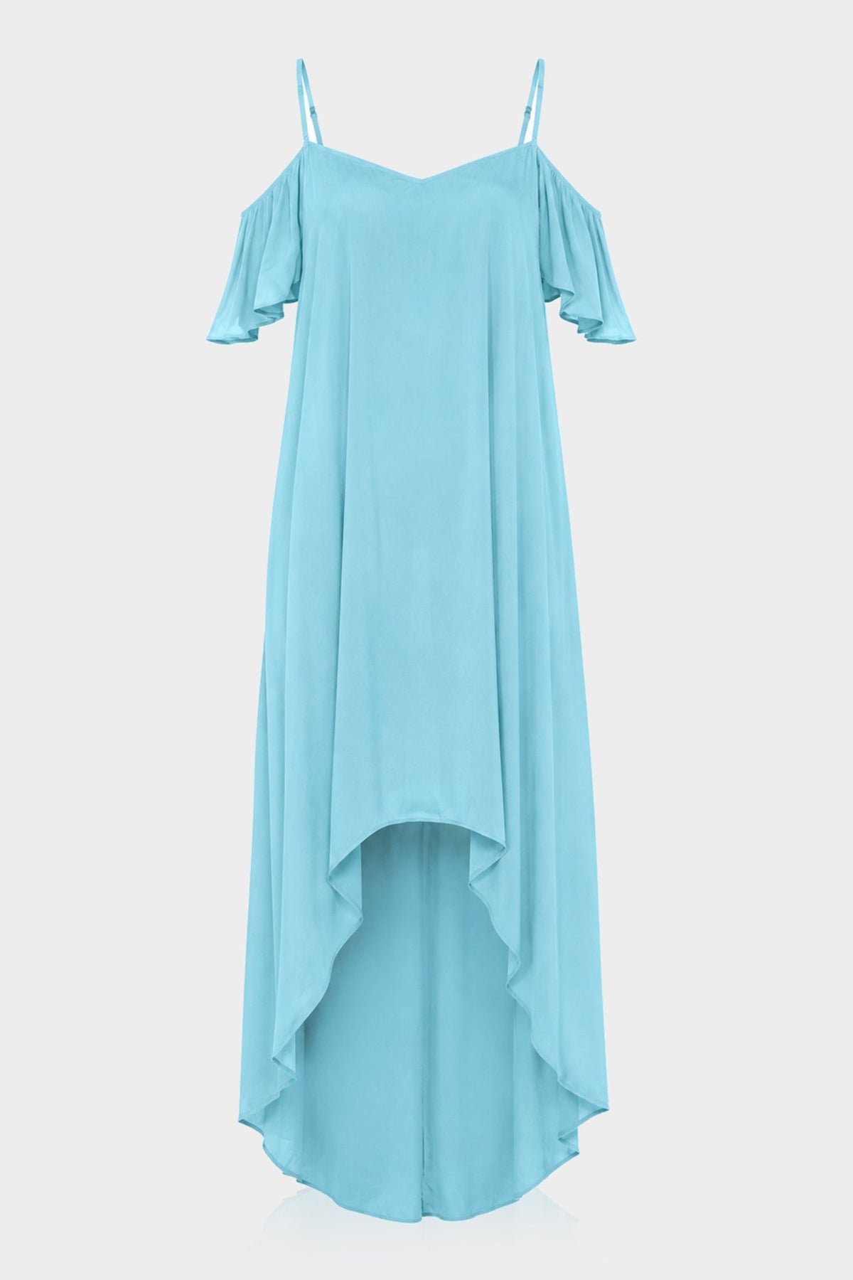 Aqua Blue Open Back Dress