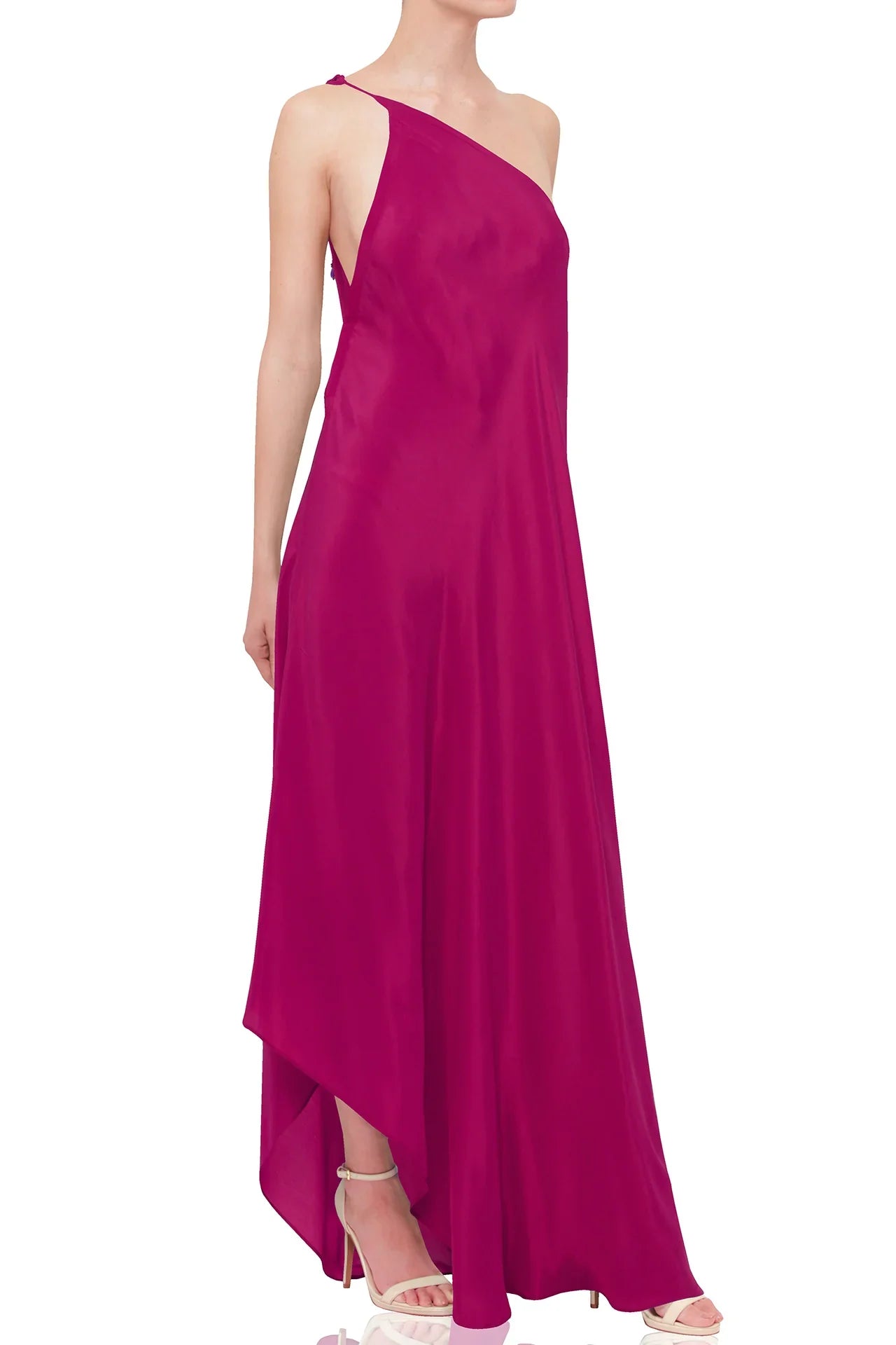 Designer Brown Maxi Handkerchief Dress