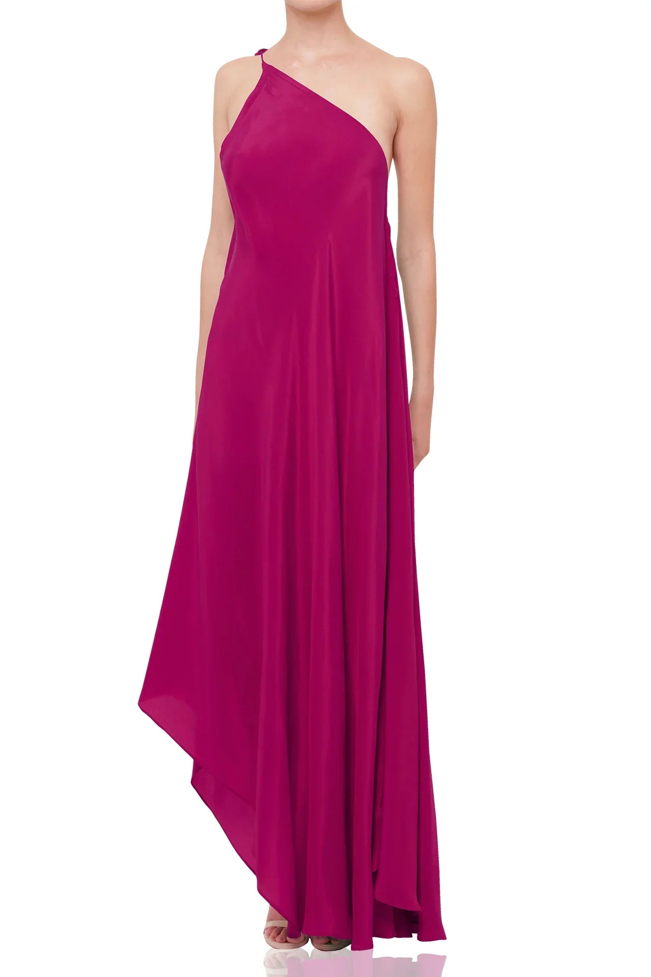 Designer Brown Maxi Handkerchief Dress