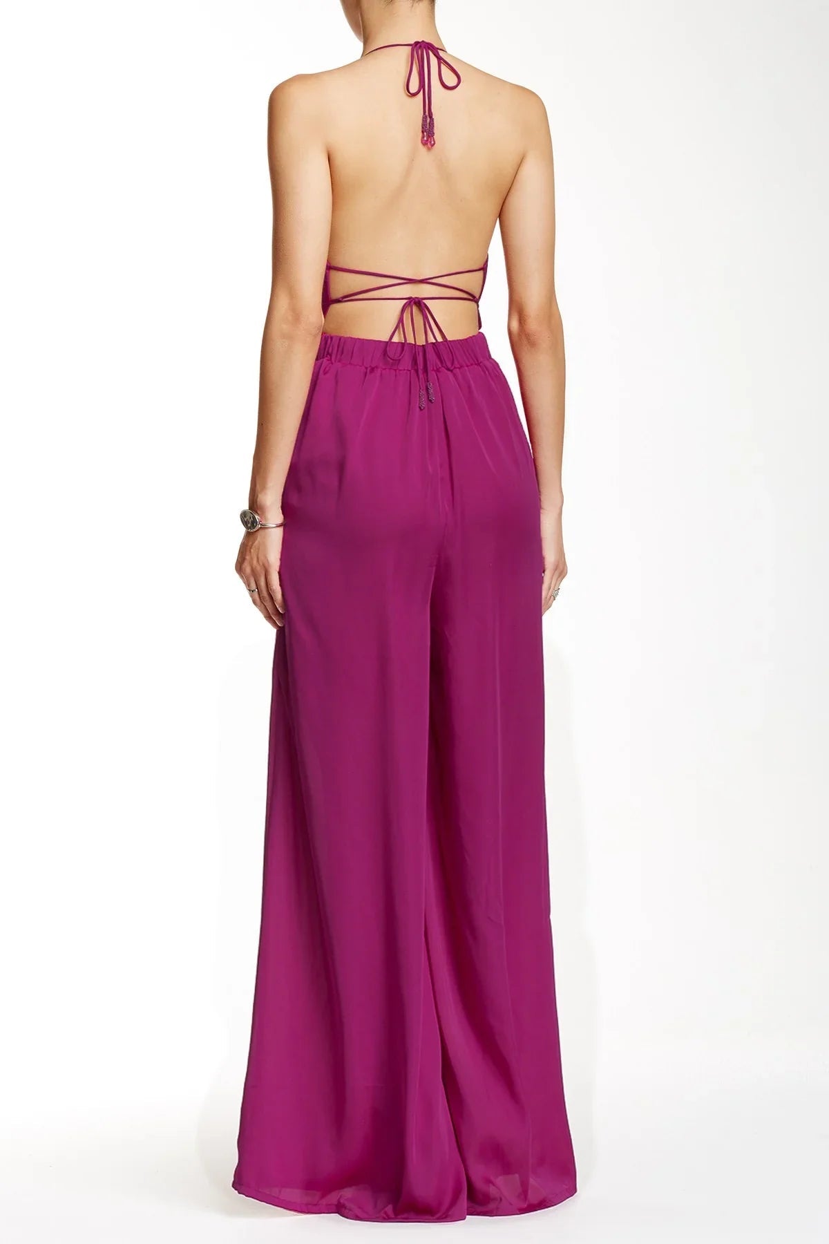 Bright Purple V-Neck Jumpsuit