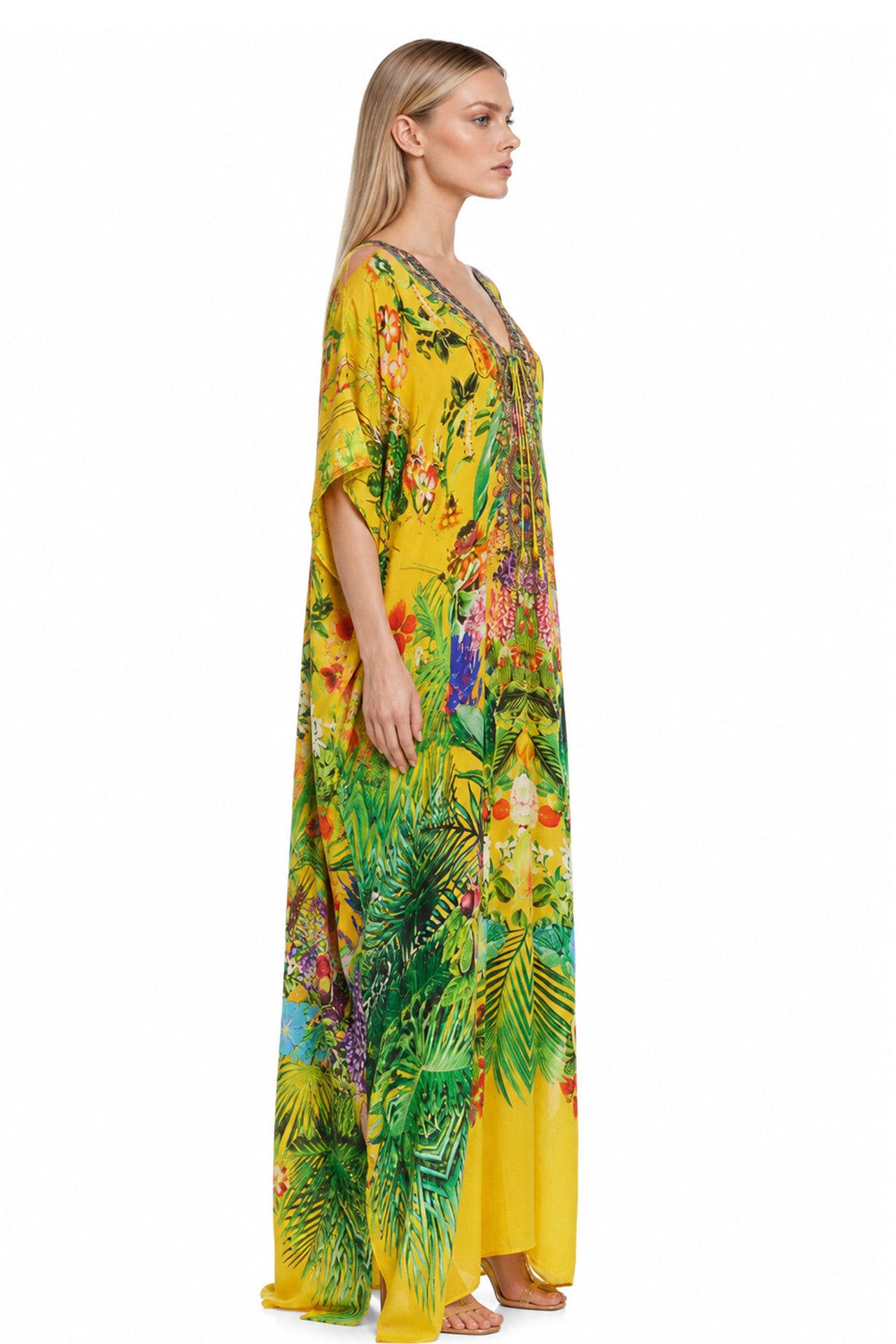 Caftan Dress in Yellow