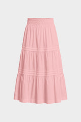 Breathable Cotton Maxi Skirt in Dusty Rose – Outdoor Brunch Outfit Skirt