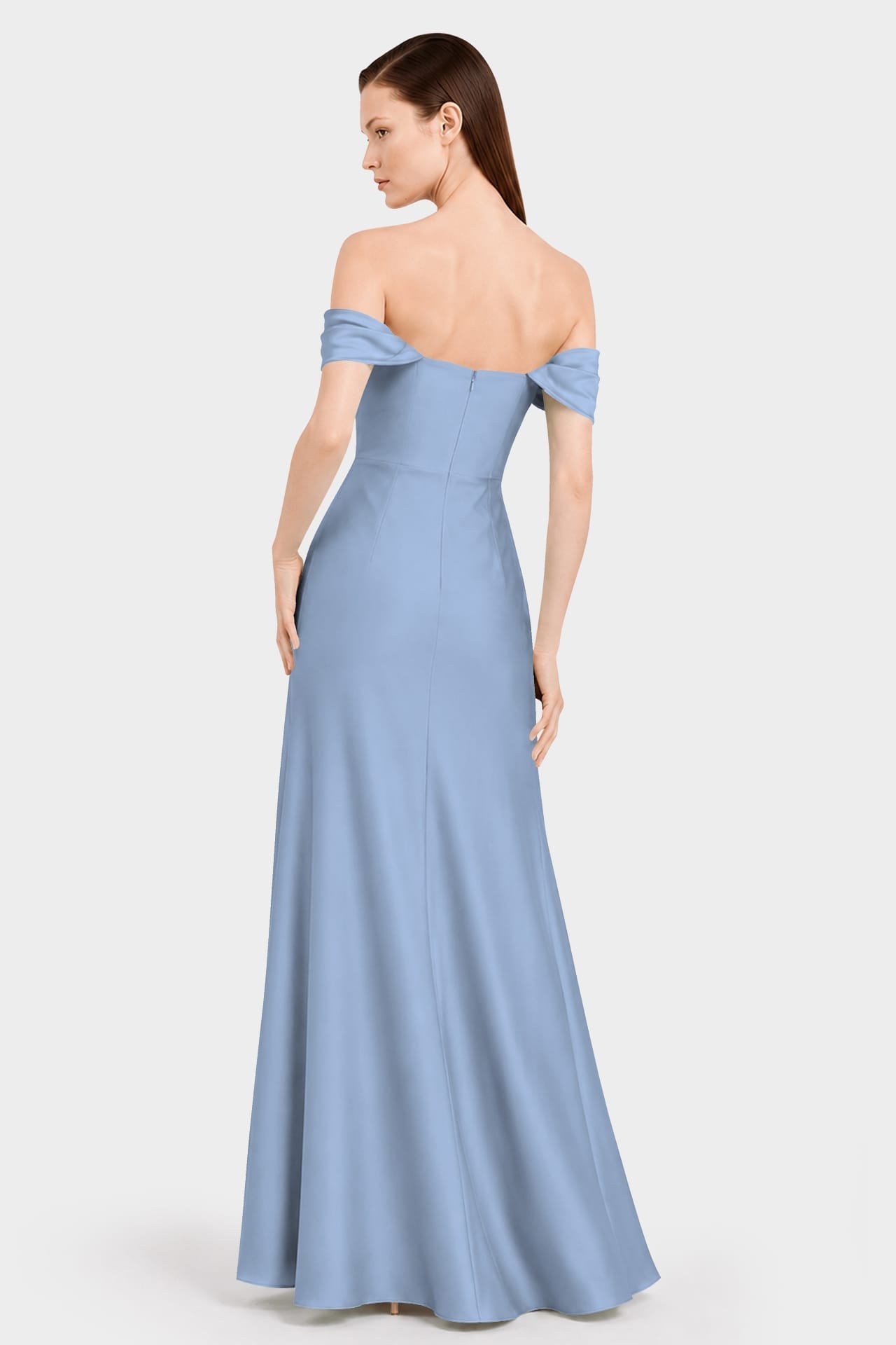 Hydrangea Floral Print Satin Convertible Maxi Dress