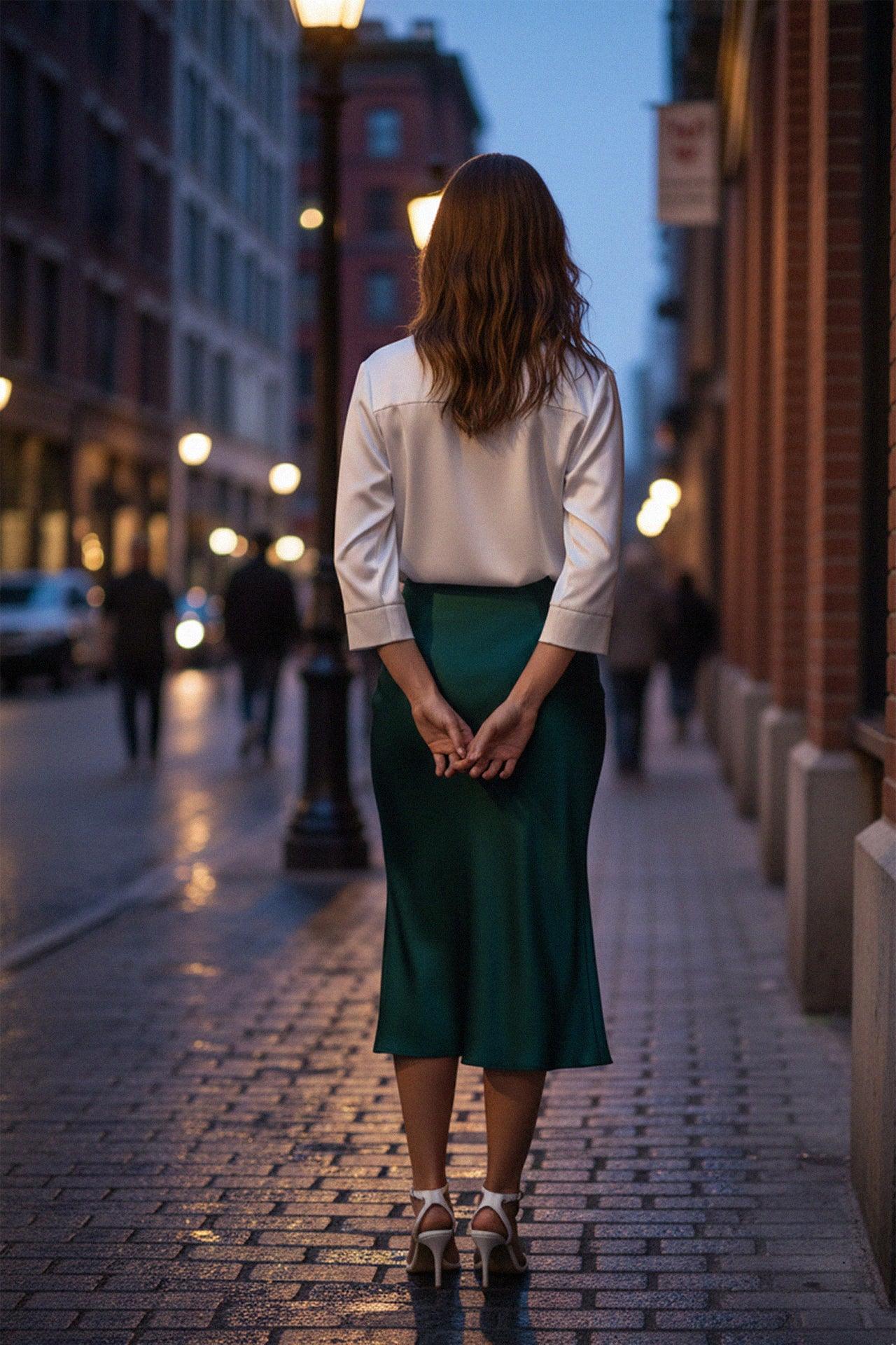 Designer Dark Green Skirts For Women