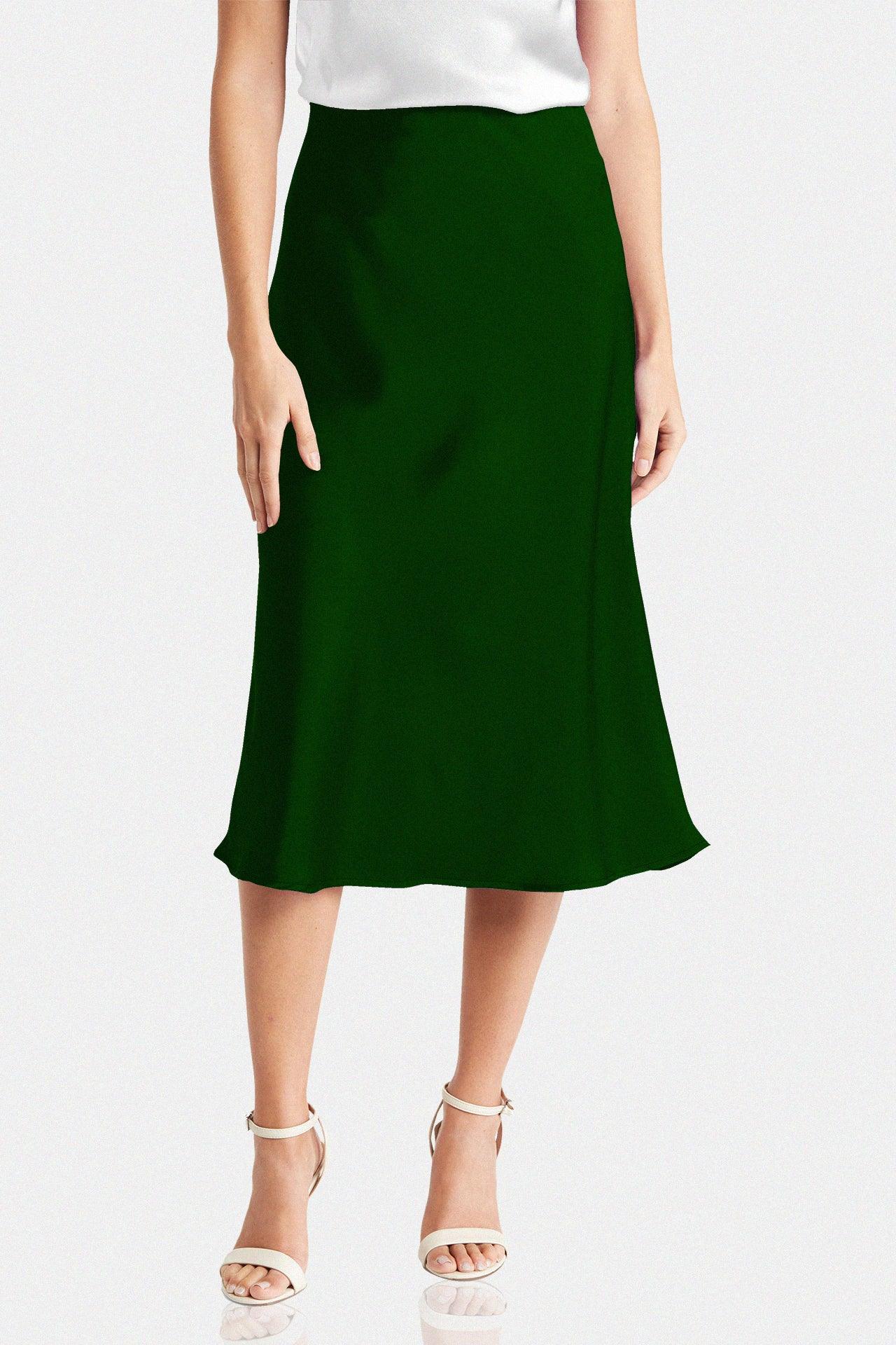 Designer Dark Green Skirts For Women