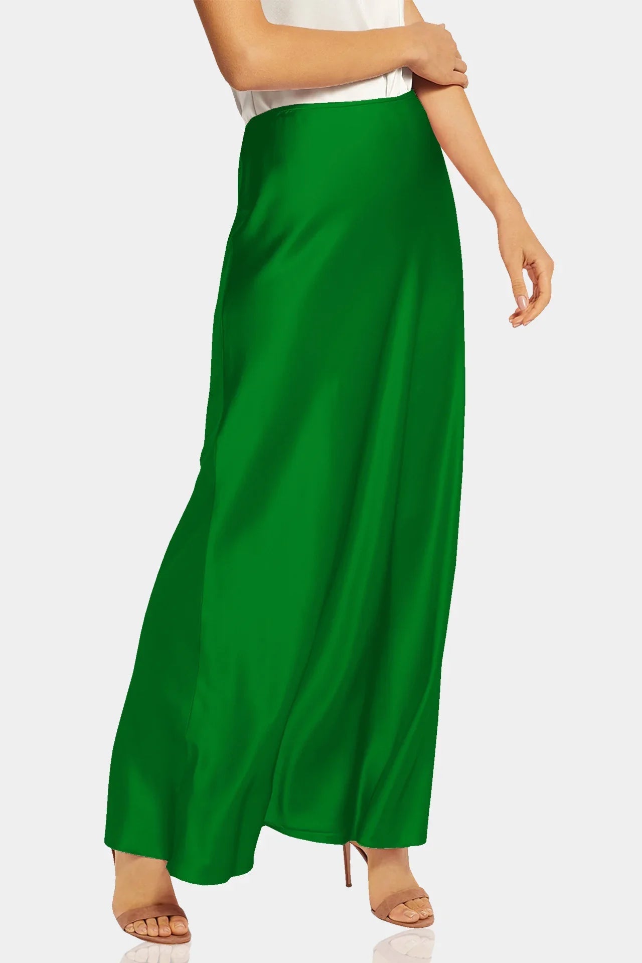 Designer Green Floor Length Maxi Skirt