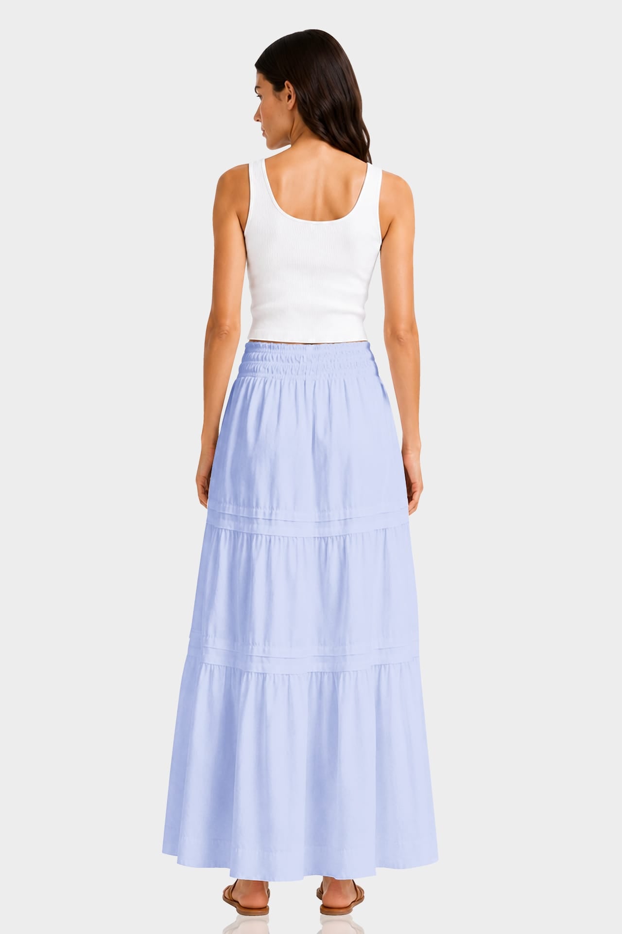 Premium Cotton Tiered Maxi Skirt – Resort Wear Maxi Skirt