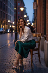 Designer Dark Green Skirts For Women