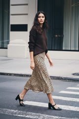 Animal Print  Creme Souffle Midi Pencil Skirt