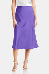 Designer Digital Lavender Midi Pencil Skirt
