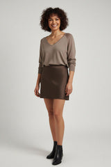 Designer Ground Coffee Sexy Mini Skirt