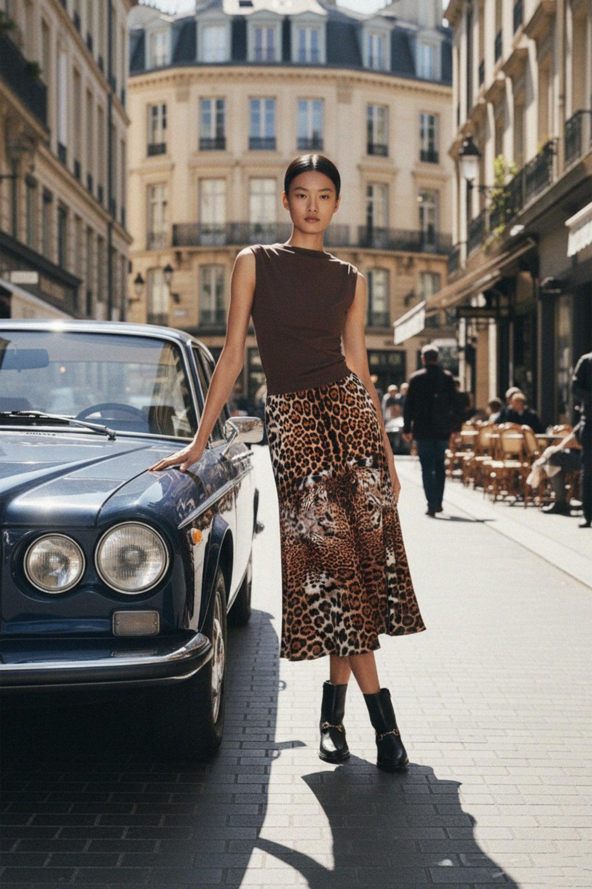 Animal Print  Midi Pencil Skirt