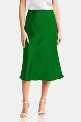 Designer Green Medium Length Skirts
