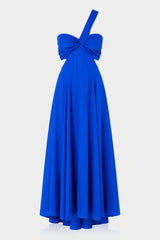 Blue One Shoulder Long Dress