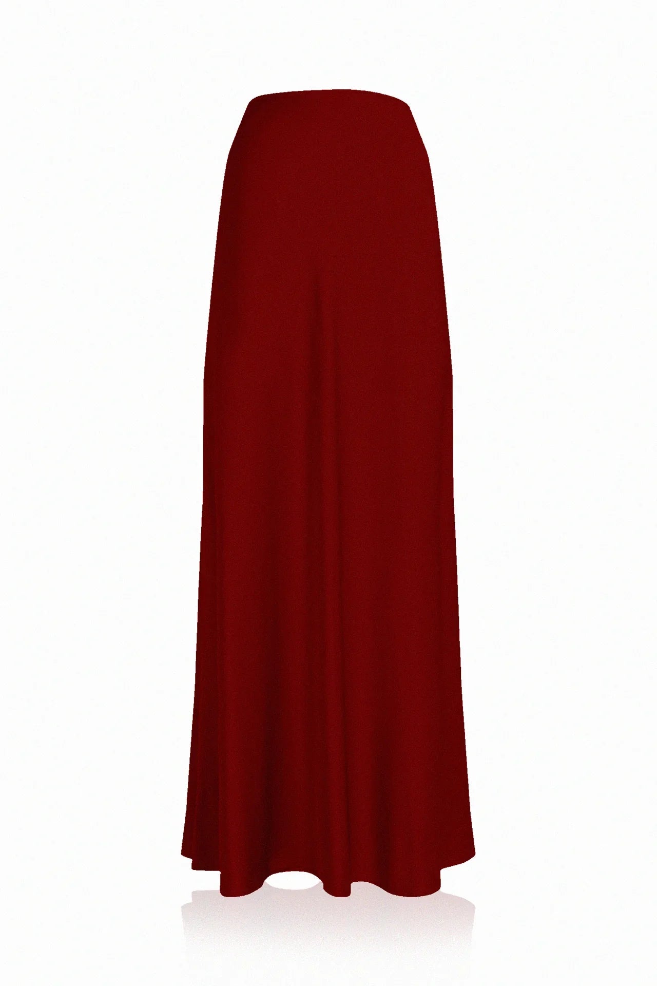 Designer Cranberry Juice Silk Maxi Skirt