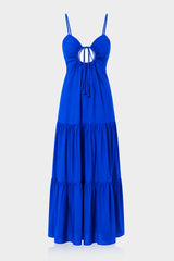 Blue Tiered Dress Maxi