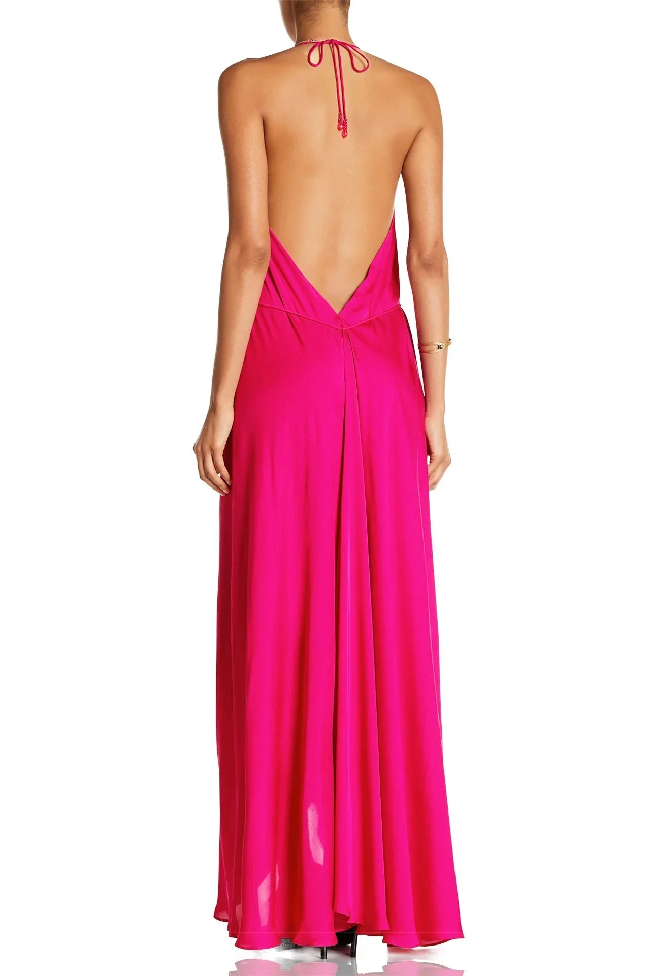 Bold Pink Maxi Scarf Dress