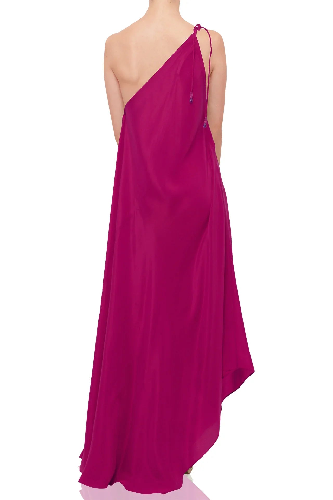 Designer Brown Maxi Handkerchief Dress
