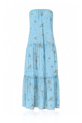 Blue Maxi Tiered Dress