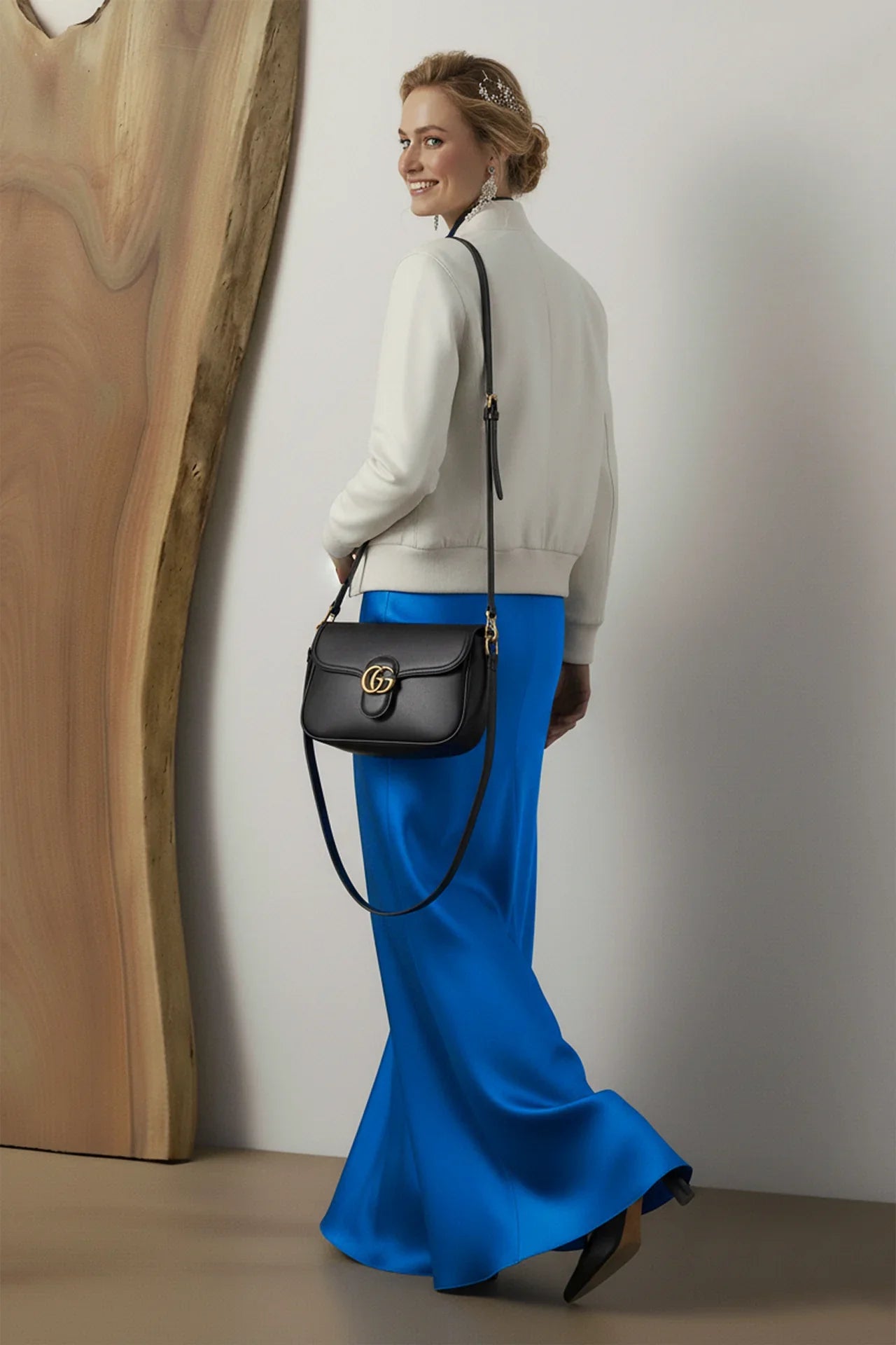 Designer Blue Long Maxi Skirt