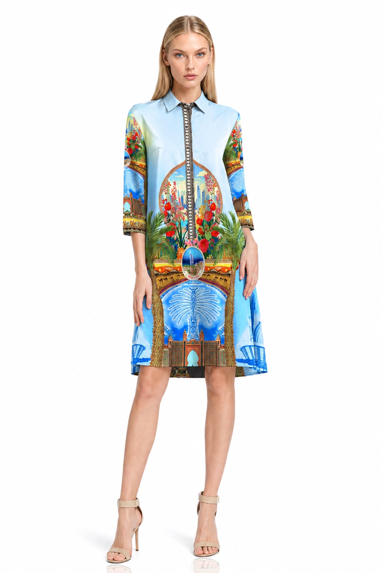 Blue Midi Dress for Women