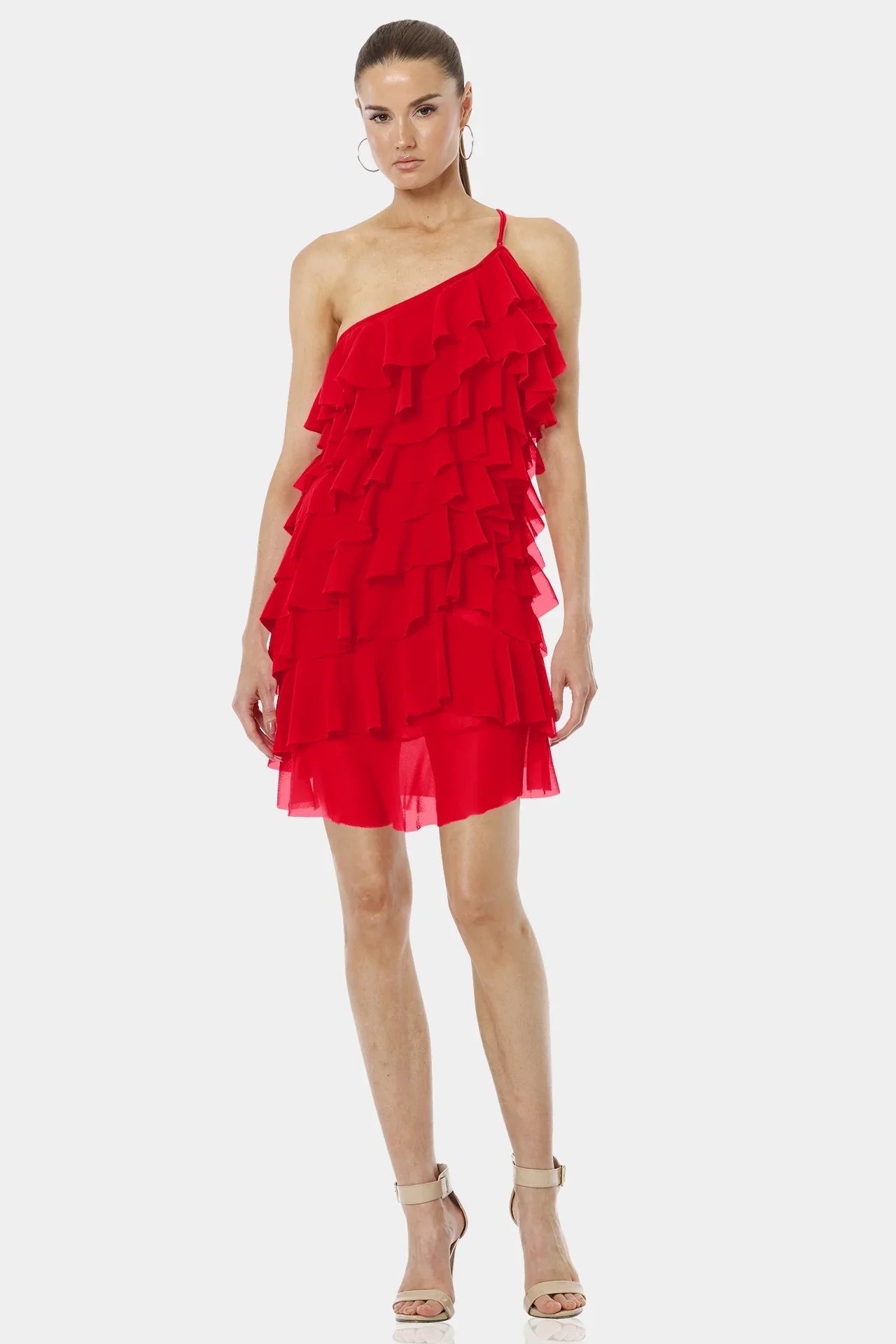 Chili Red Backless Short Dress