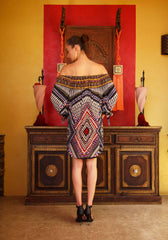 Caviar Black  Print Shift Dress