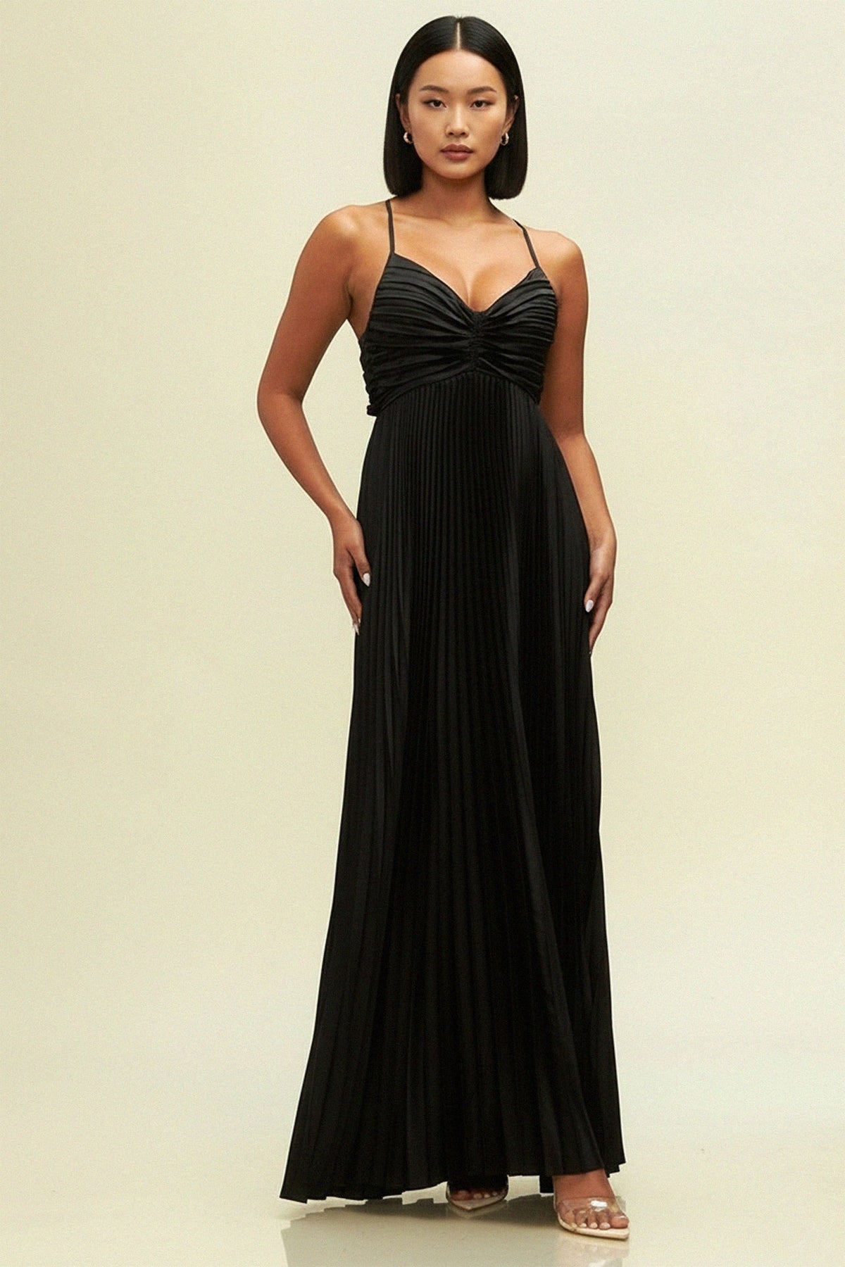 Designer Black Satin Cocktail Dresses