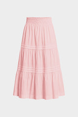 Cotton Blush Pink Tiered Maxi Skirt – Day to Night Summer Skirt